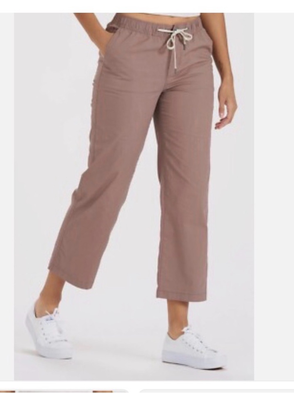 Vuori Ripstop Wide-Leg Pant Womens XL Rose Tan Hazel High-Rise Athletic Hiking